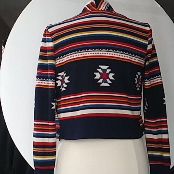 Aztec Native Sweater Jacket Cardigan - Picture 5 of 9